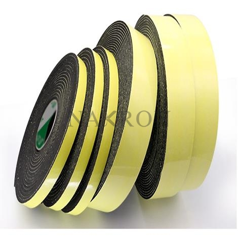 Epdm yapışkanlı siyah şerit sünger bant 2x40 mm / 10 Mt.