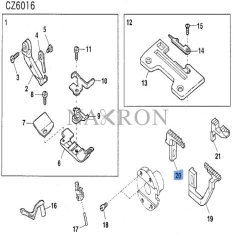 Yamato 3 iplik sürfile overlok arka dişli 2159029 / 6209032