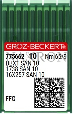 DBx1 SAN10 - 65/9 No Groz Beckert Sanayi dikiş makine iğneleri - Düz Dikiş İğnesi