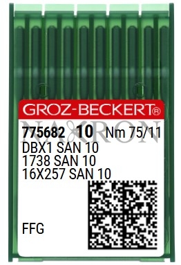 DBx1 SAN10 - 75/11 No Groz Beckert Sanayi dikiş makine iğneleri - Düz Dikiş İğnesi