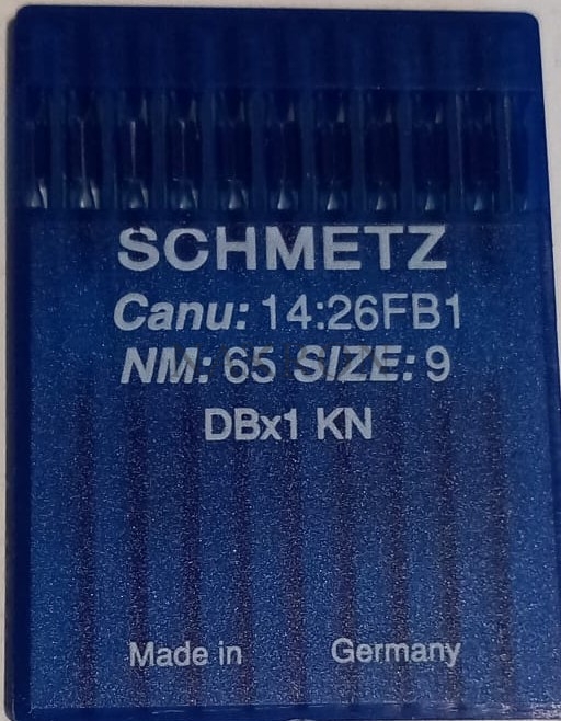 DBX1 KN 65/9 No Schmetz ince dipli düz dikiş makine iğnesi