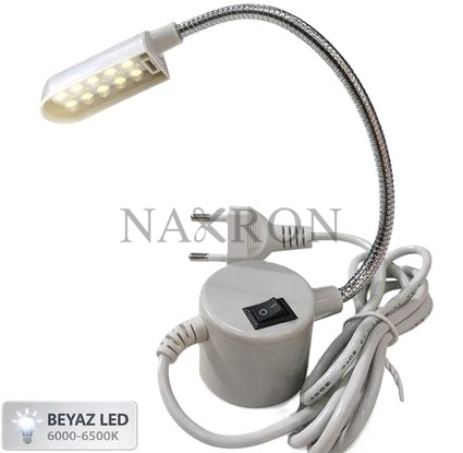 Obeis 810M 10 LED Spiral Beyaz Işık Makine Lambası