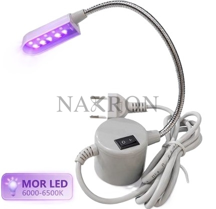 Obeis 810M Mor Işıklı Spiral 10 LED Makine Lambası