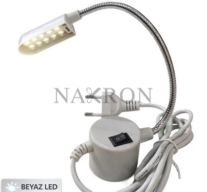 810A Beyaz LED Spiralli Mıknatıslı Makine Lambası – 10 LED