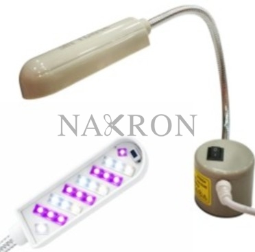 Spiralli Makina Lambası (10 Mor + 10 Beyaz Ayarlı) - 20 LED 