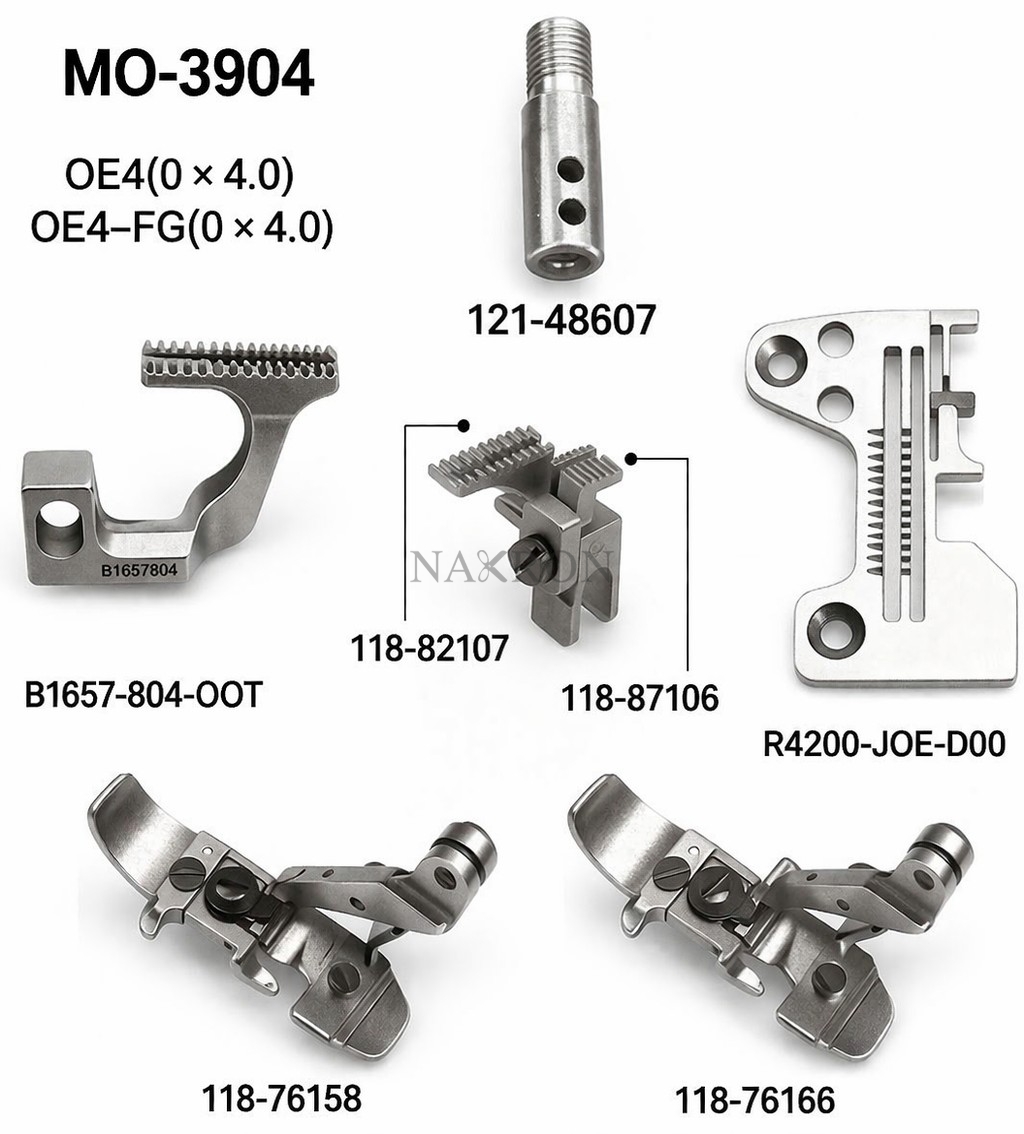 Juki MO-3904 4 mm 3 İplik Overlok Takımı (Komple Set)