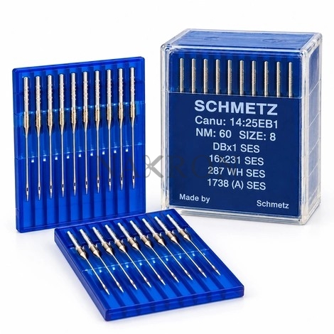 Schmetz DBx1 60/8 No İnce Dip Düz Makina İğnesi (10'lu Paket)