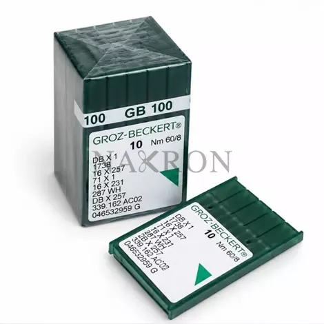 Groz-Beckert DBx1 8 No İnce Dip Düz Makina İğnesi – 10'lu Paket