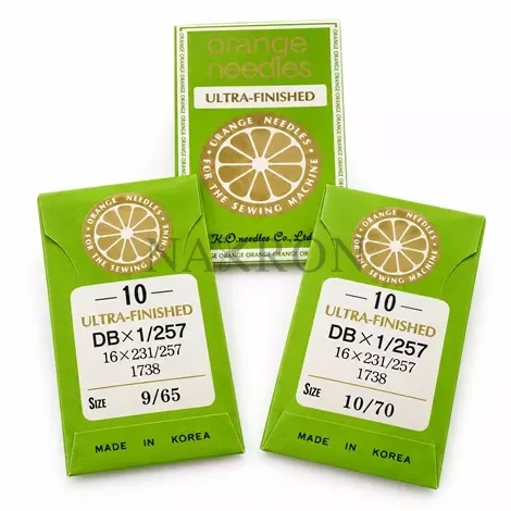 Orange DBx1/257 Isıya Dayanıklı İnce Dip Düz Makina İğnesi – 10'lu Paket