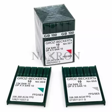 Groz-Beckert DPx5 SAN 10 – Hassas Kumaşlar İçin Kalın Dipli Dikiş İğnesi (10'lu Paket)