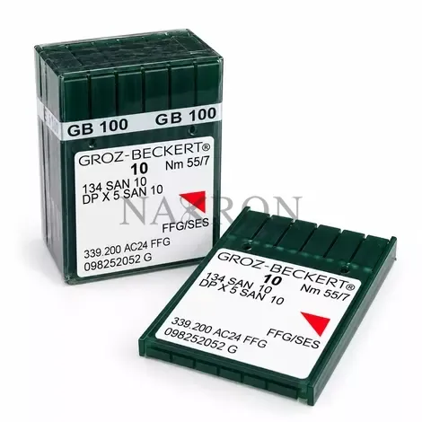 Groz-Beckert DPx5 SAN 10 55/7 No  – Hassas Kumaşlar İçin Kalın Dipli Dikiş İğnesi (10'lu Paket)